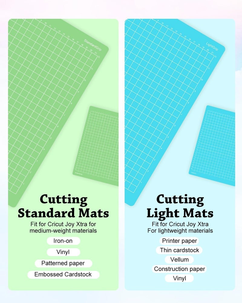 UCEC 10 Pack Cutting Mat Compatible with Joy Xtra, 8.5x12in Standard & Light Grip Reusable Cutting Mat, Adhesive Sticky Non-Slip Durable Cut Mats Replacement for Sewing Quilting and Craft - Image 4